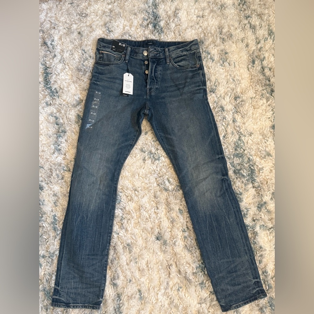 NWT Express Men’s Size 32x32 Slim Dark Wash Denim Jeans